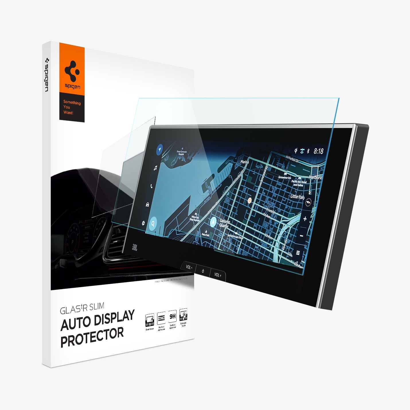 AGL07238 - Toyota bZ4X 12.3-inch (2023) screen protector showing the display, screen protector and packaging