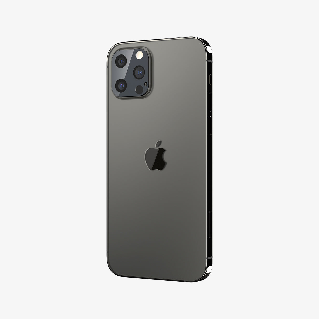 AGL02457 - iPhone 12 Pro Optik Lens Protector in Graphite showing the back of device with lens protector installed