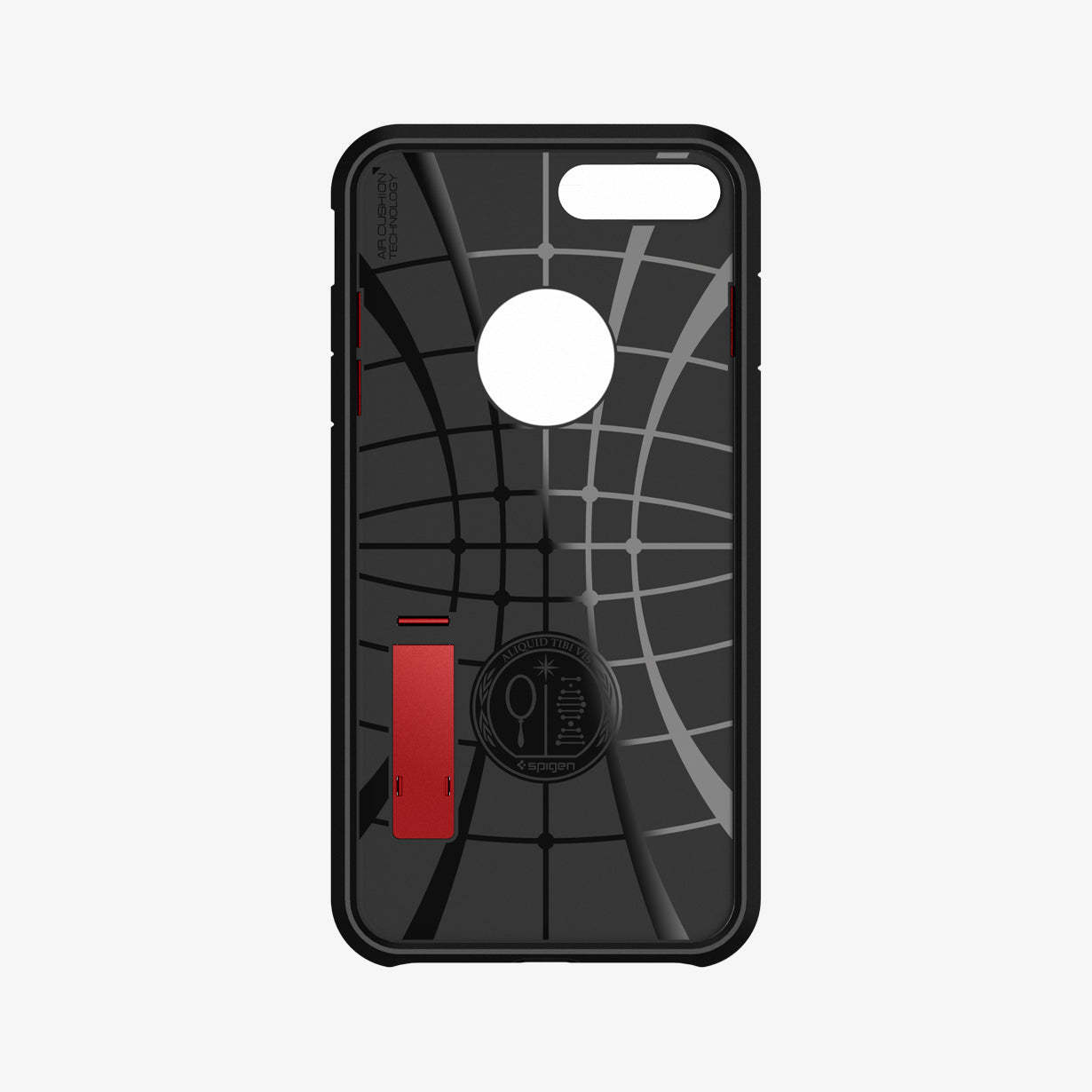 055CS24040 - iPhone 7 Plus Case Tough Armor 2 in Red showing the inner case with spider web pattern