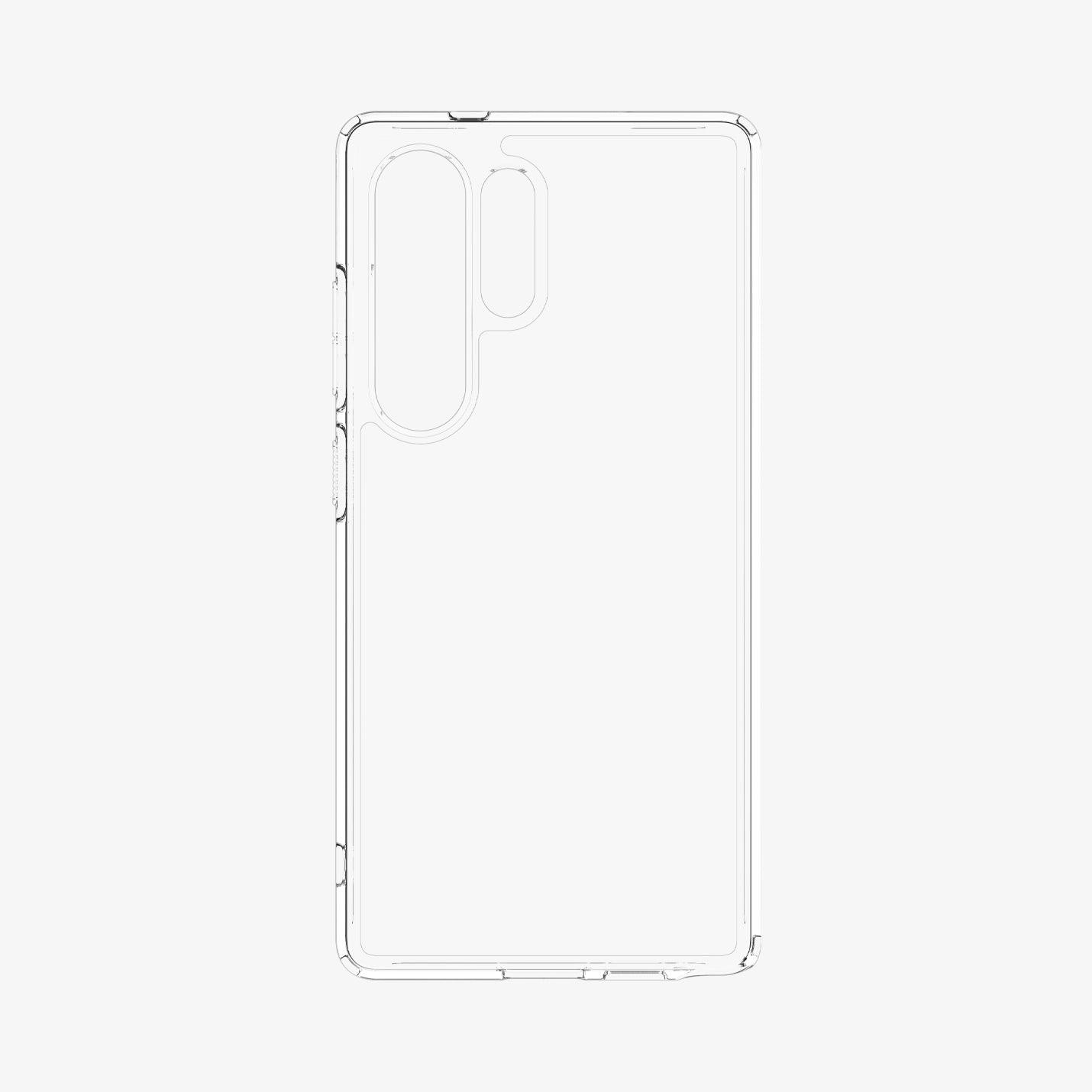 ACS08961 - Galaxy S25 Ultra Case Ultra Hybrid in Crystal Clear showing the inner