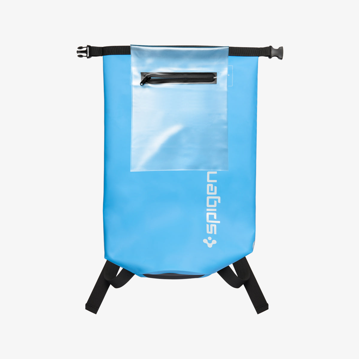 AMP07229 - AquaShield Waterproof Bag A631 in Sea Blue showing the front with inner pocket dangling