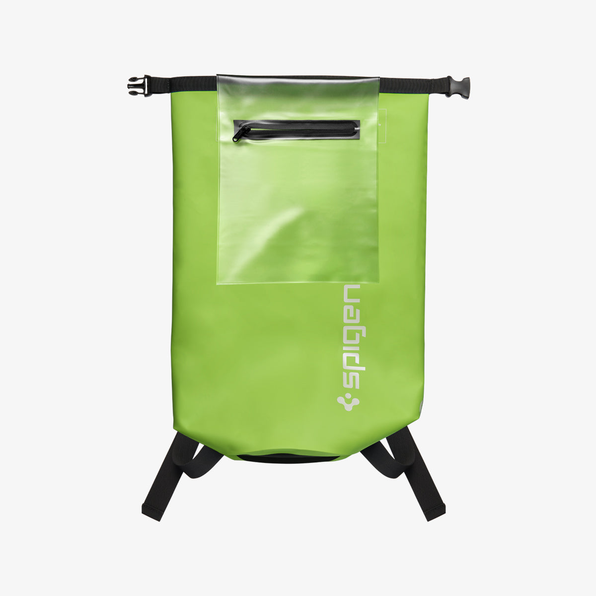 AMP07230 - AquaShield Waterproof Bag A631 in Cactus Green showing the front with inner pocket dangling