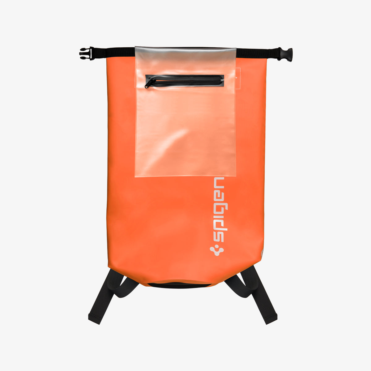 AMP07227 - AquaShield Waterproof Bag A631 in Sunset Orange showing the front with inner pocket dangling