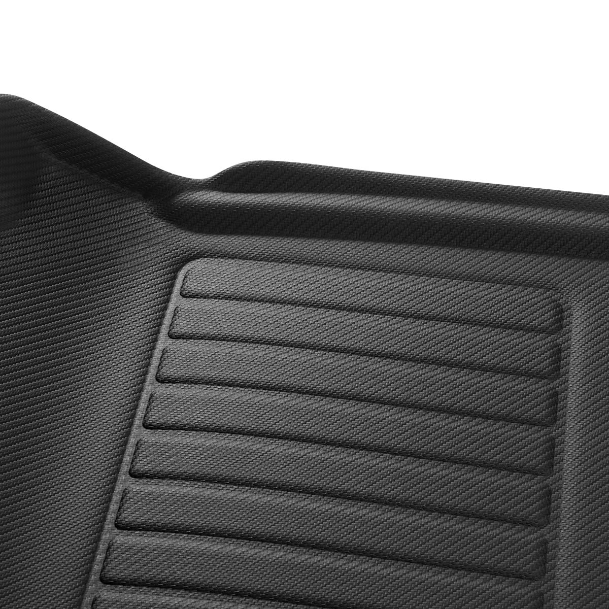 ACP08260 - Tesla Cybertruck WeatherBloc Floor Mat CLF in Black showing the front side part