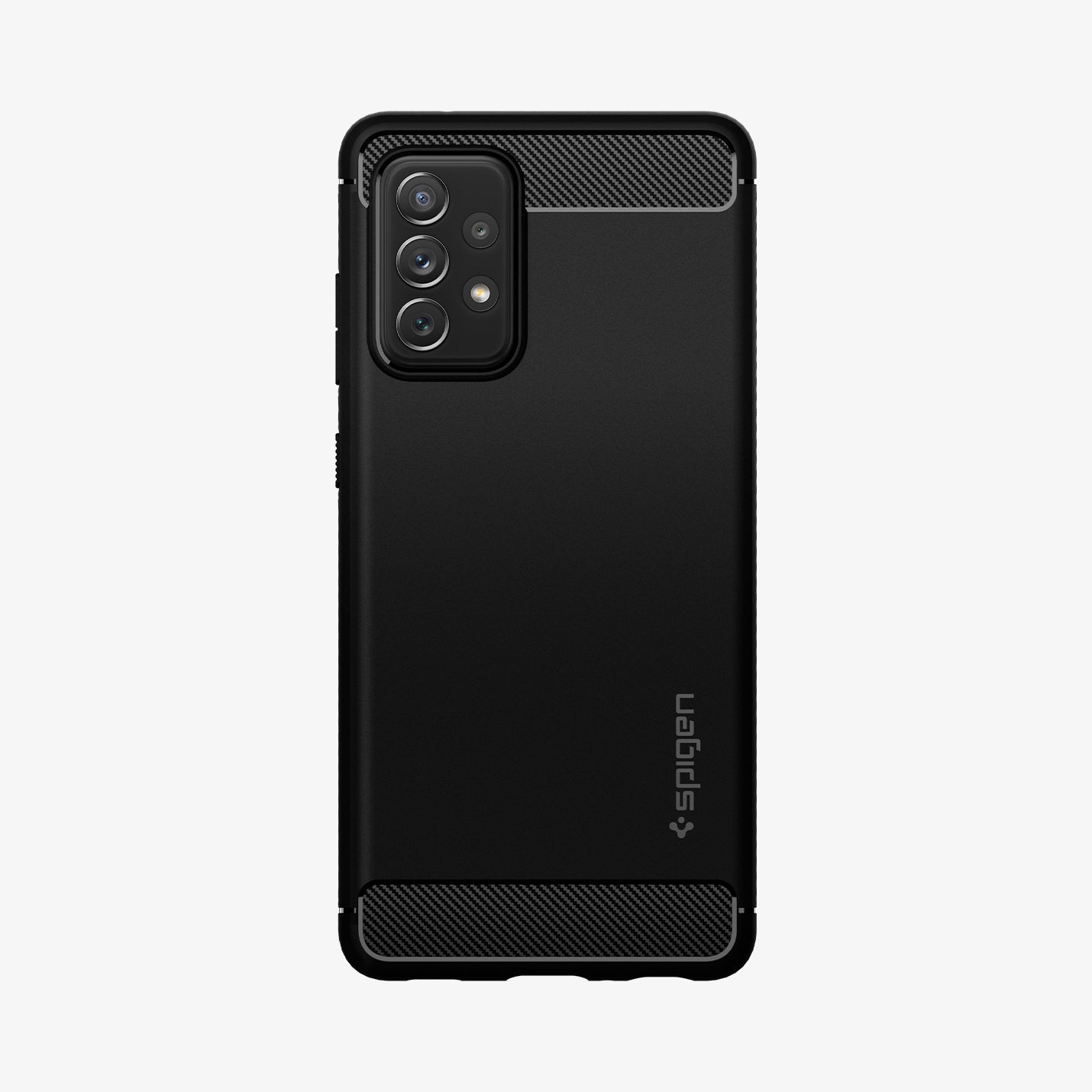 Acs02324 Galaxy A72 Case Rugged Armor In Matte Black Showing The Back 3836