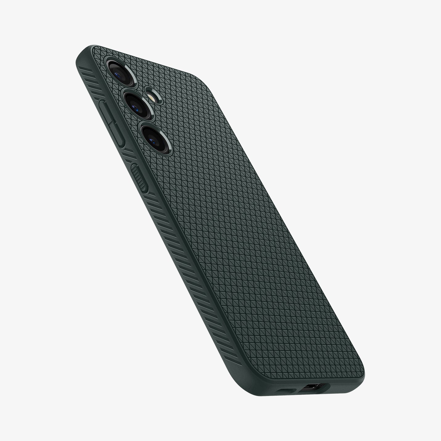 ACS07328 - Galaxy S24 Plus Case Liquid Air in Abyss Green showing the back, side and partial bottom