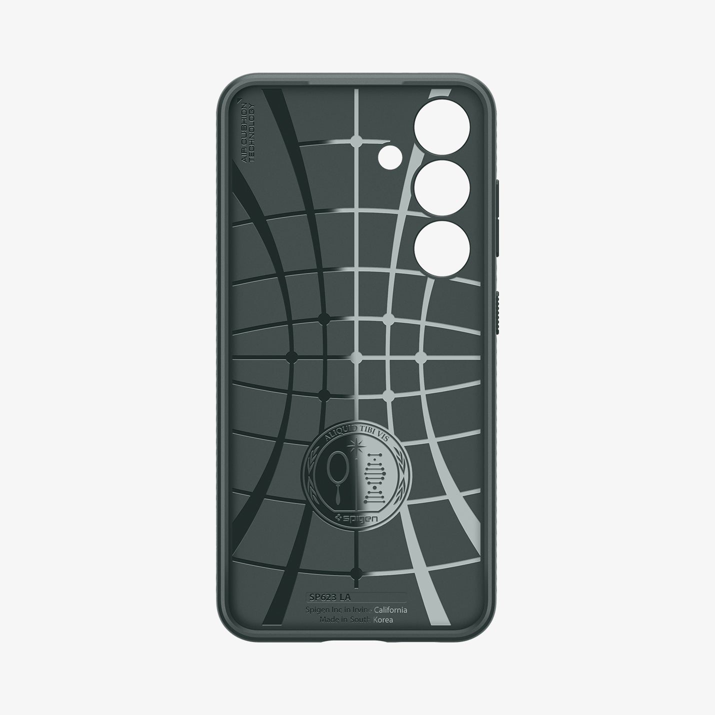 ACS07328 - Galaxy S24 Plus Case Liquid Air in Abyss Green showing the inner case with spider web pattern