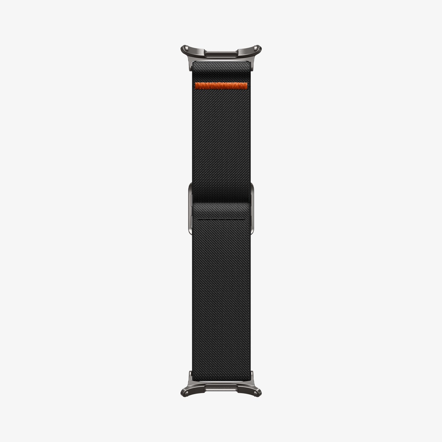 AMP08772 - Galaxy Watch Ultra (47mm) Lite Fit Band in Black showing the inner of the band laid out flat