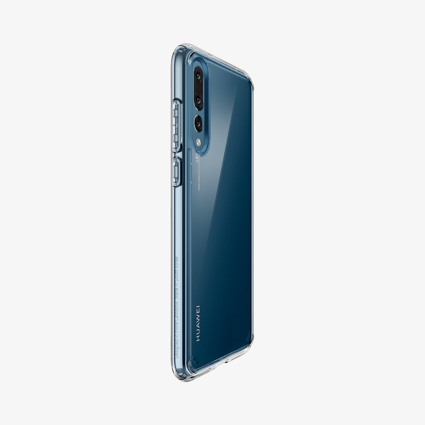 L23CS23989 - Huawei P20 Pro Case Ultra Hybrid in crystal clear showing the side and back