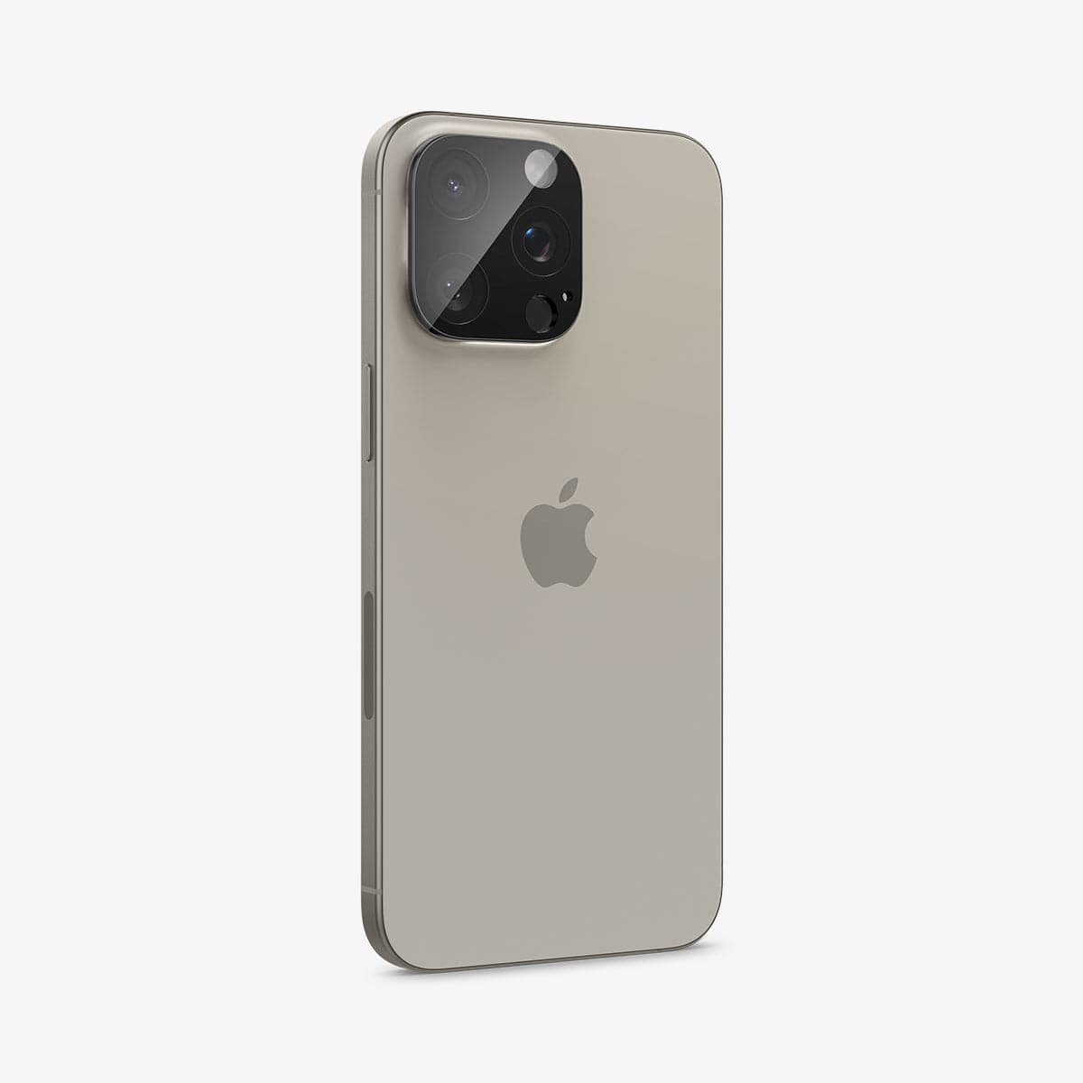 AGL06913 - iPhone 16 Pro / 16 Pro Max Optik Lens Protector in black showing the back and partial side