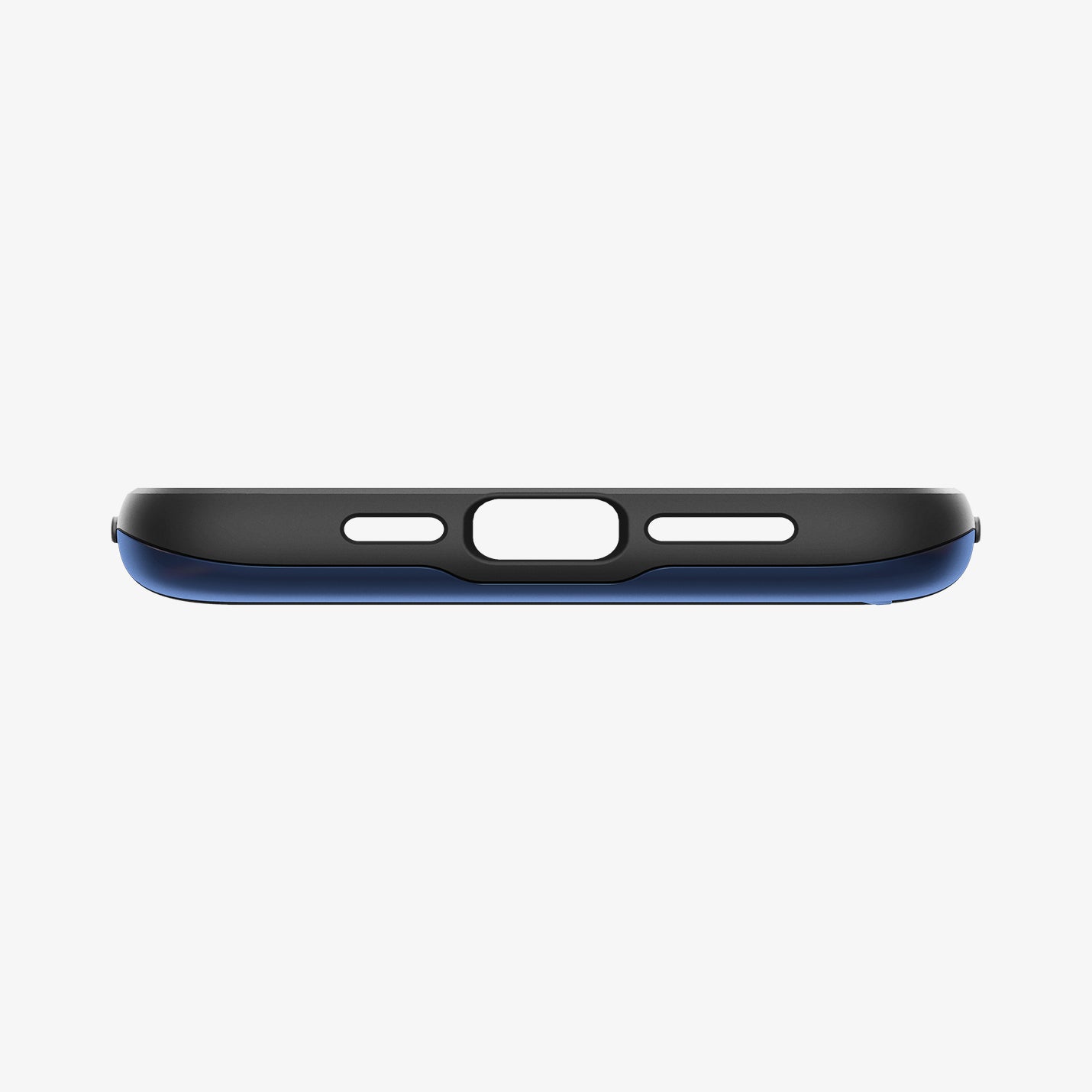 ACS04913 - iPhone 14 Plus Case Slim Armor CS in navy blue showing the bottom with precise cutouts