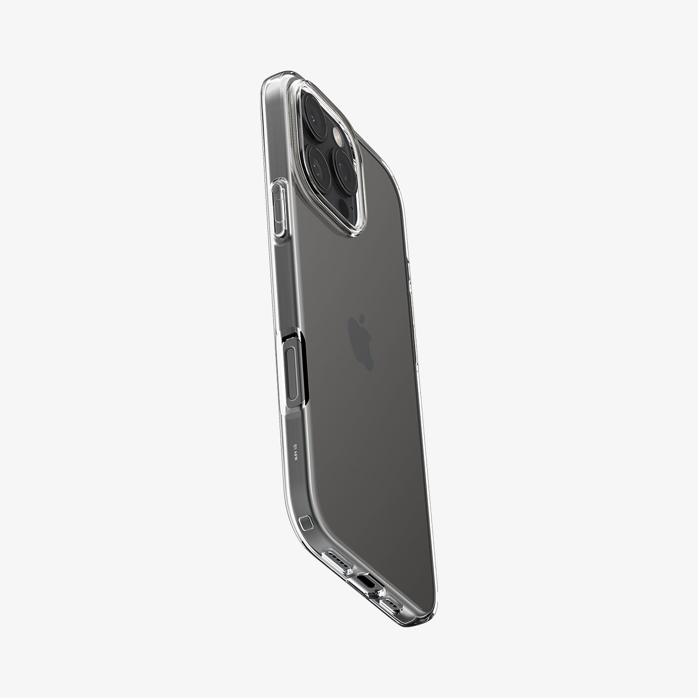 ACS07984 - iPhone 16 Pro Max Case Liquid Crystal in Crystal Clear showing the back, side and bottom