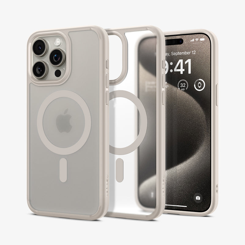 Funda Spigen Phone 15 Pro Max Case Ultra Hybrid Magfit Color Transparente