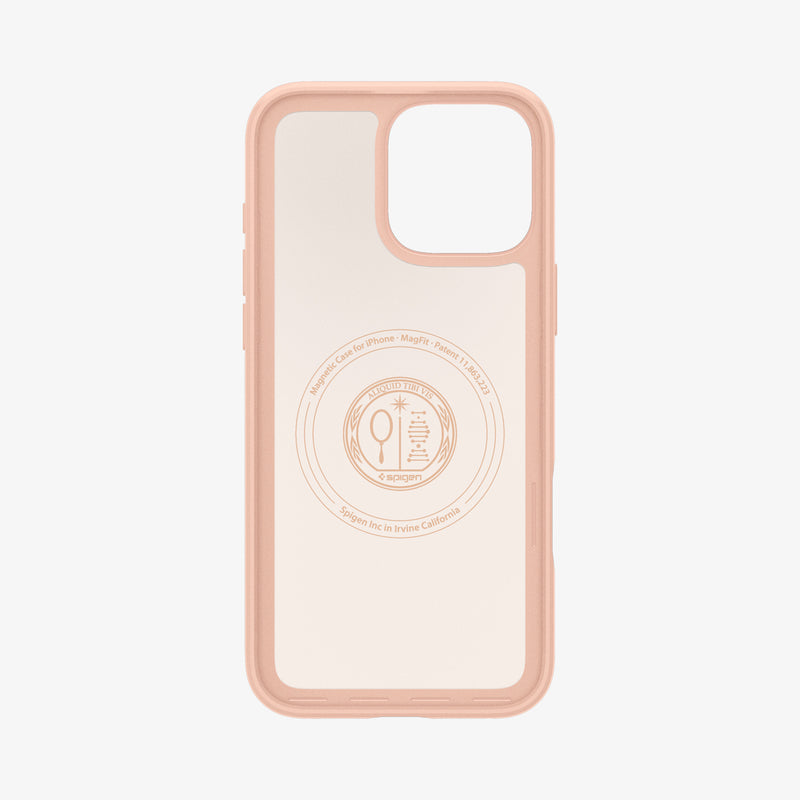 ACS08686 - iPhone 16 Pro Max Case Thin Fit (MagFit) in Rose Titanium showing the inner case