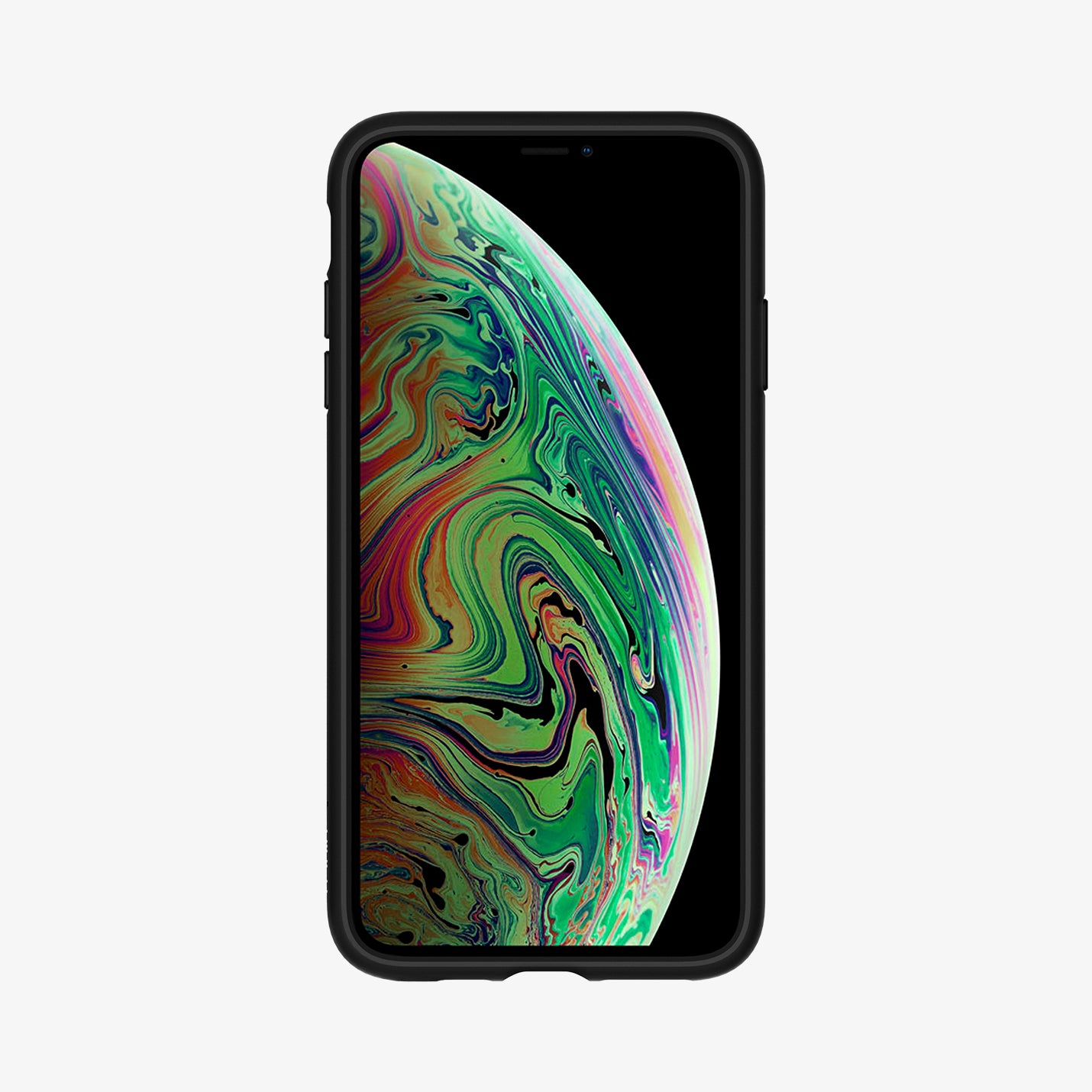 065CS25126  - iPhone XS Max Case Liquid Air in  Matte Black showing the front