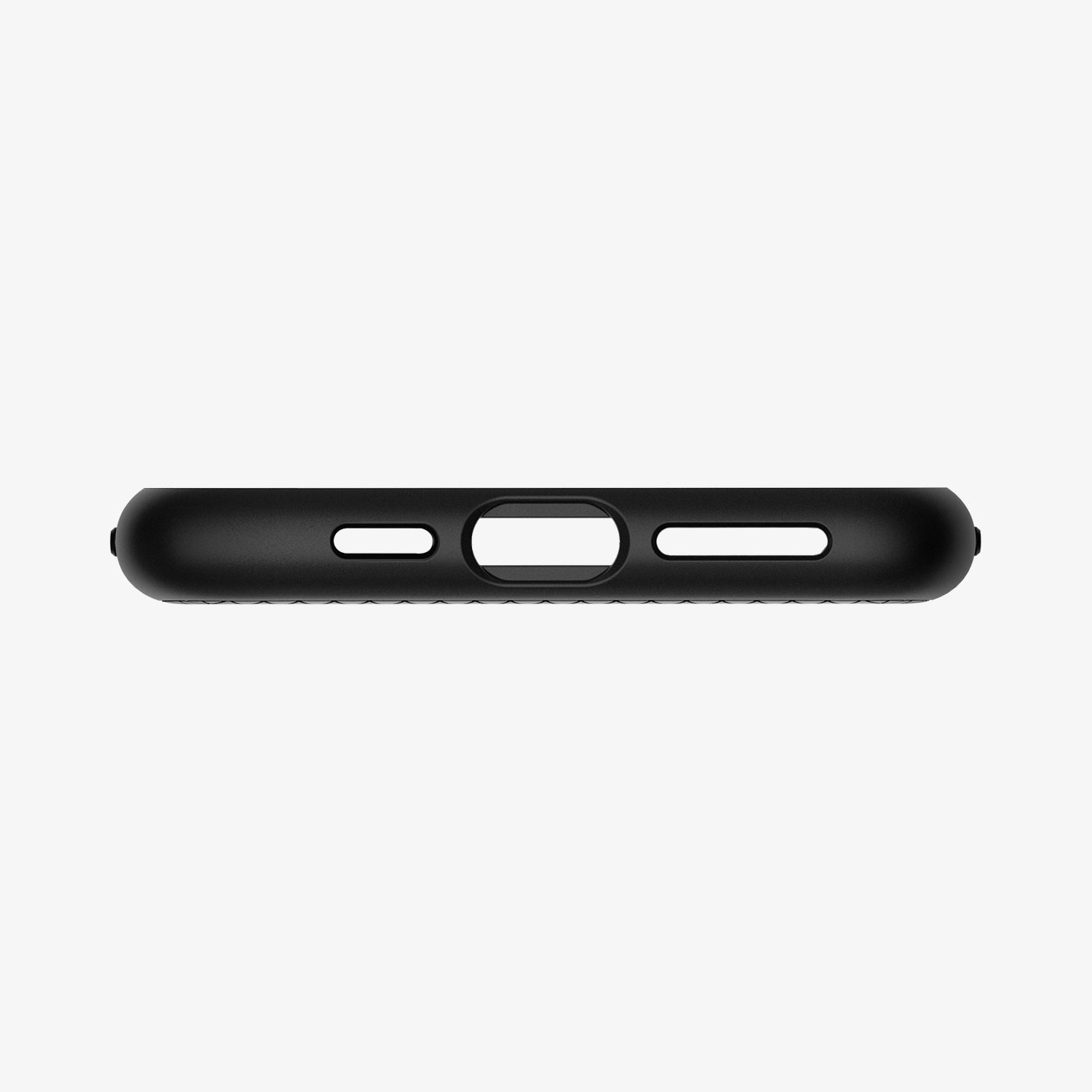 065CS25126  - iPhone XS Max Case Liquid Air in  Matte Black showing the bottom