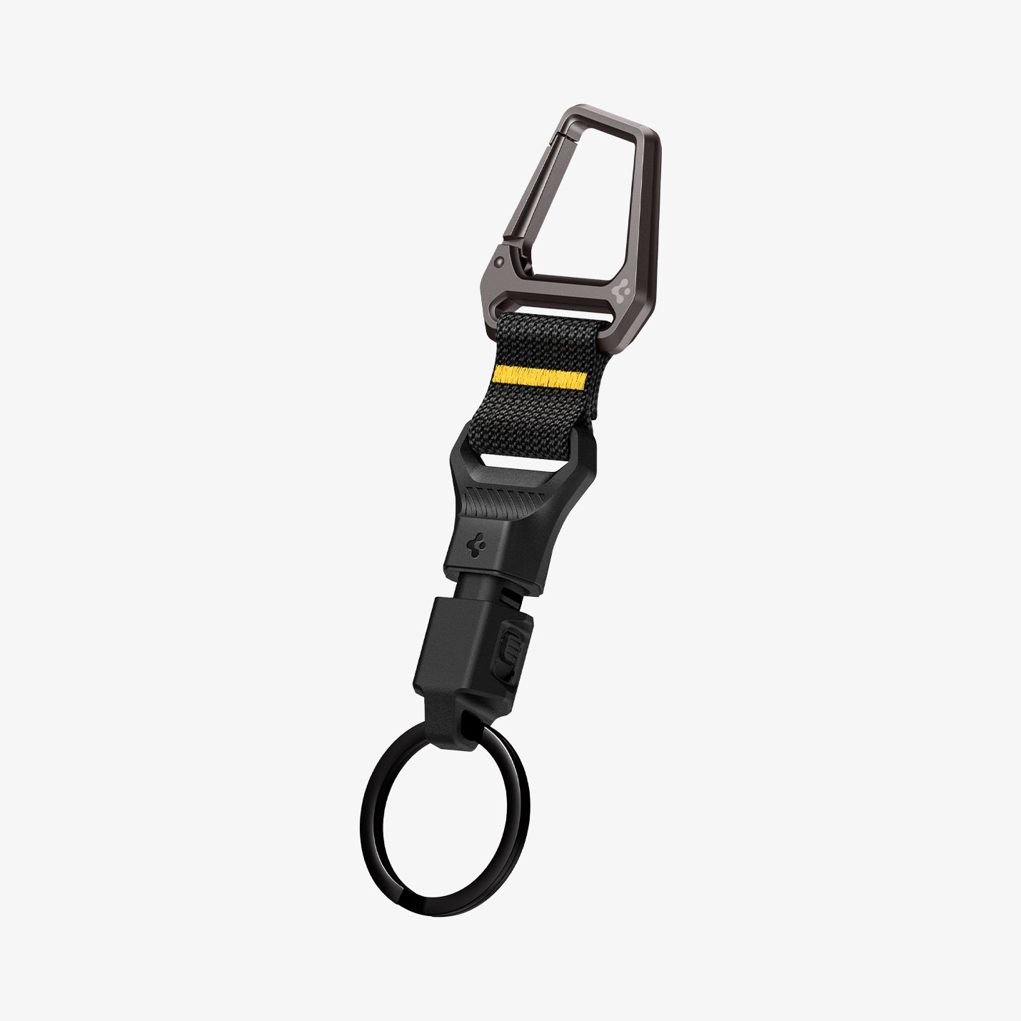 AHP06846 - Carabiner (Magnetic Keychain) in Black showing the front, partial side with bottom partially extended