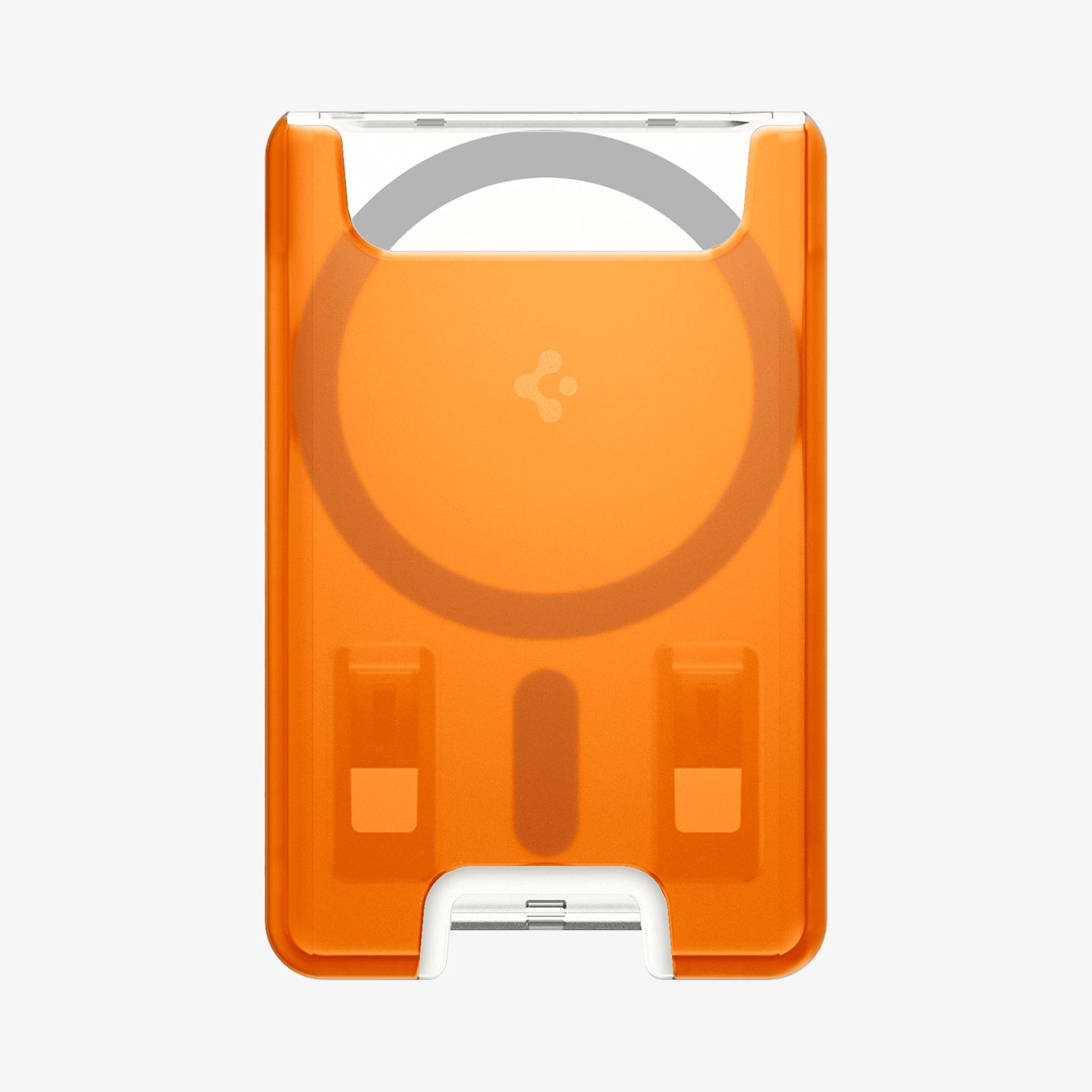 AFA08574 - MagSafe Card Holder Classic C1 (MagFit) in Tangerine showing the front