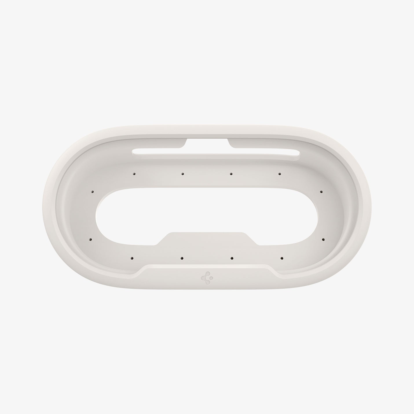 ACS07974 - Google TV Streamer Mount (4K) Silicone Fit in Porcelain showing the inner bottom and sides