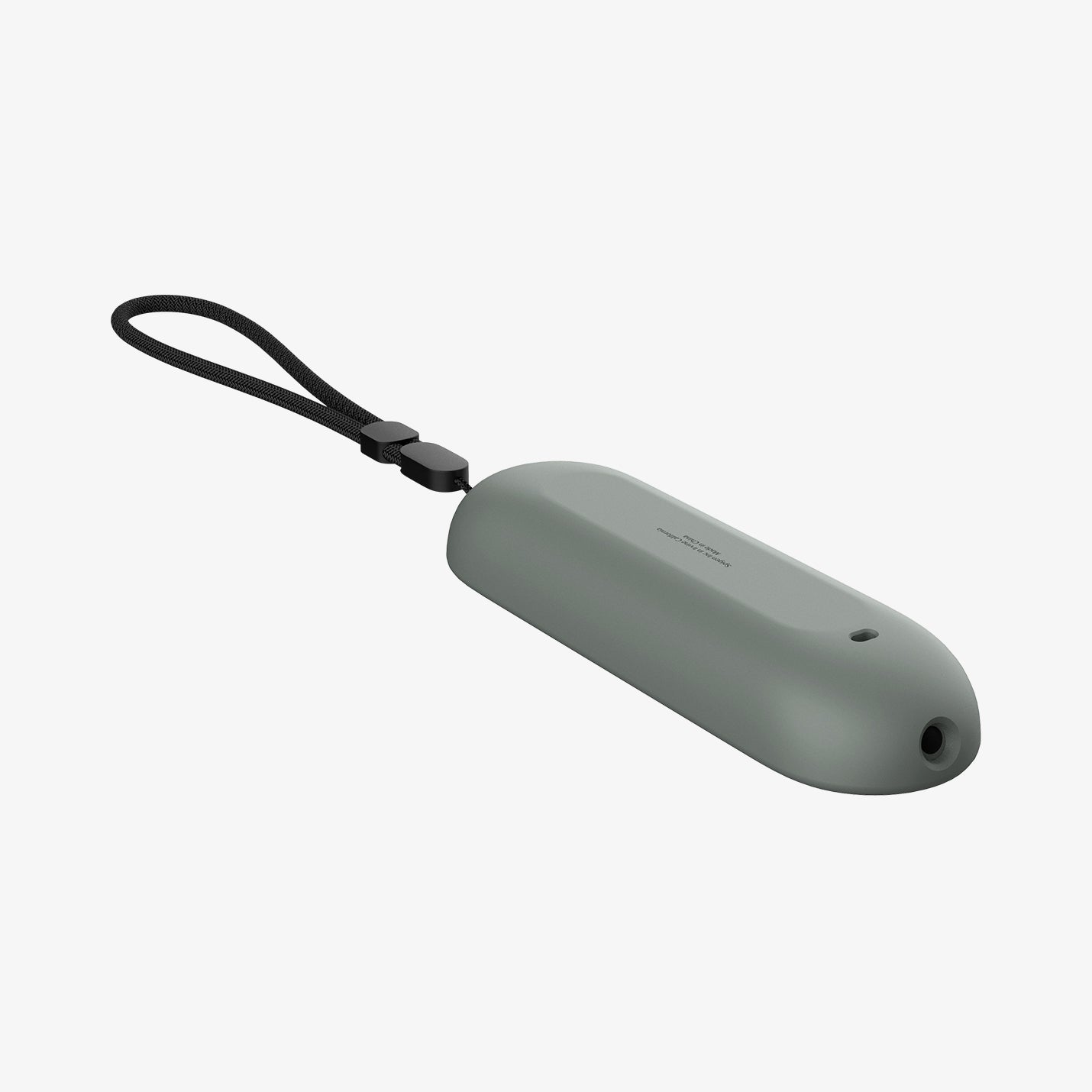 ACS08451 - Google TV Streamer Silicone Fit Voice Remote in Hazel showing the back, partial side and strap