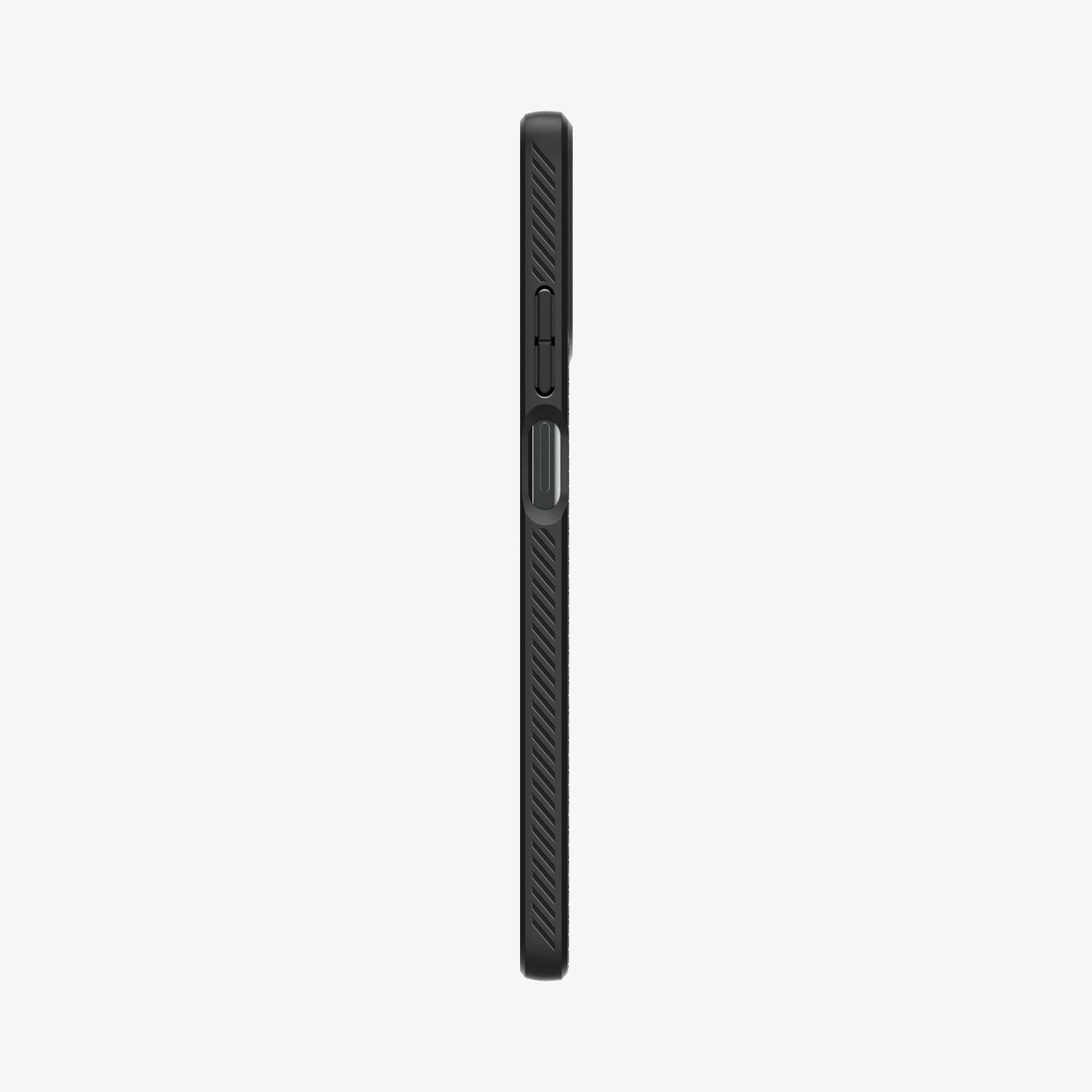 ACS07768 - Moto G 5G (2024) Case Liquid Air in Matte Black showing the side with side buttons