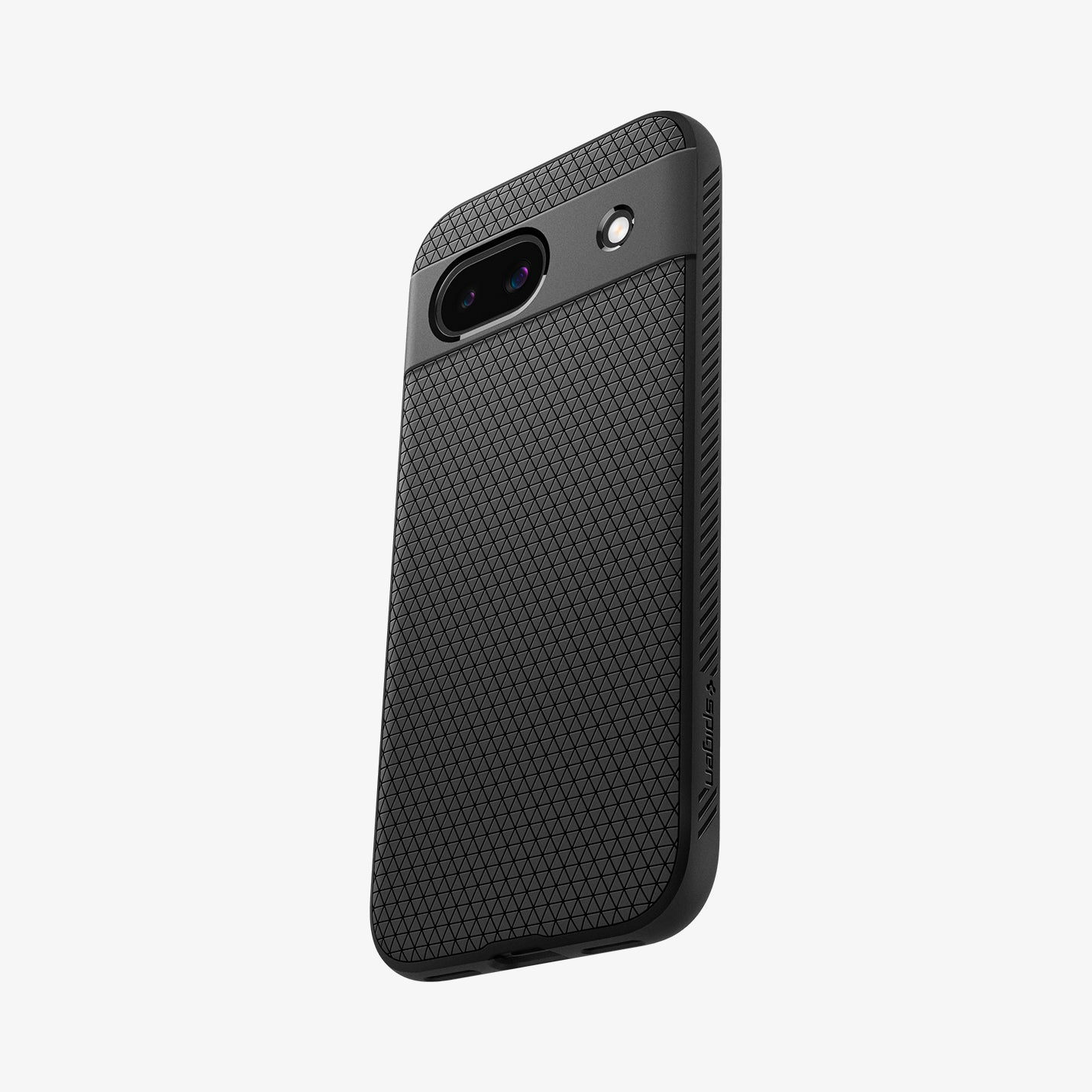 ACS07257 - Pixel 8a Case Liquid Air in Matte Black showing the back, partial side and bottom