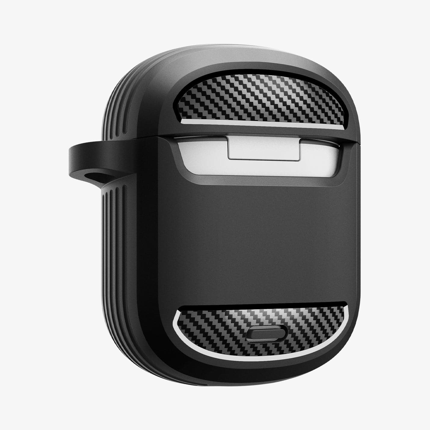 ACS07604 - Pixel Buds Pro 2 Case Rugged Armor in Matte Black showing the back and partial side