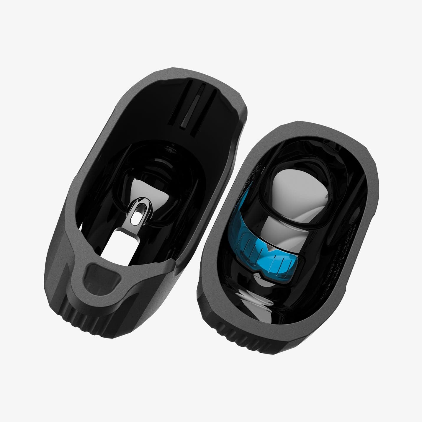 ACS07604 - Pixel Buds Pro 2 Case Rugged Armor in Matte Black showing the inside of case