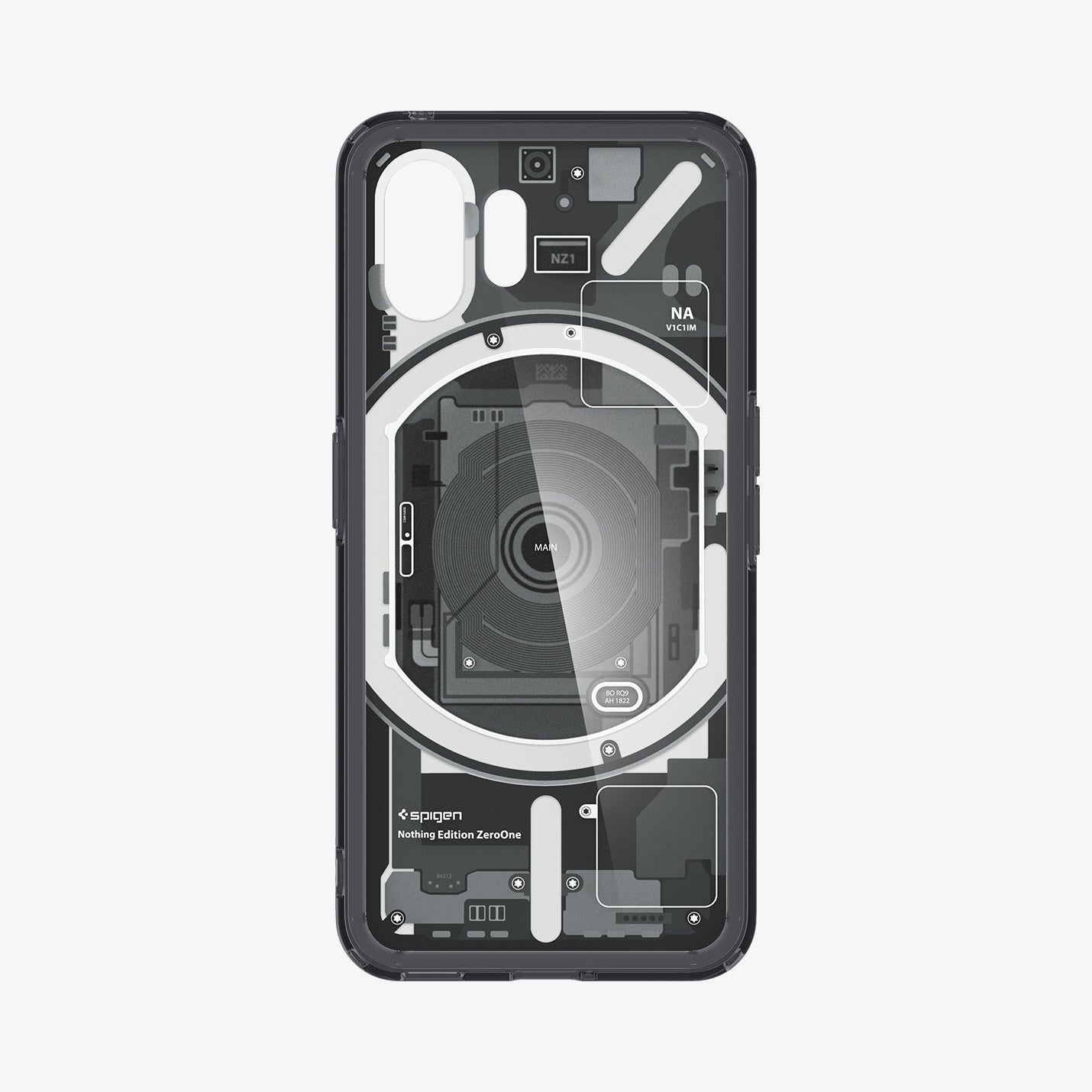 ACS06996 - Nothing Phone Series Case Ultra Hybrid Zero One showing the inside of case