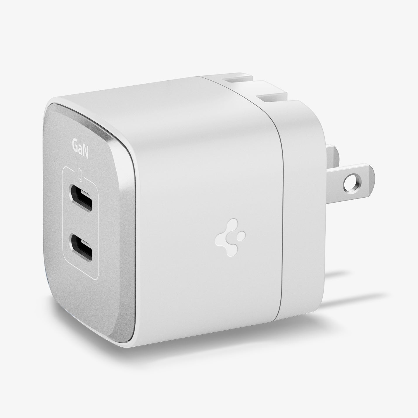 ACH05143 - ArcStation™ Pro GaN 352 Dual USB-C Wall Charger PE2202 in White showing the front, sides and partial power plug