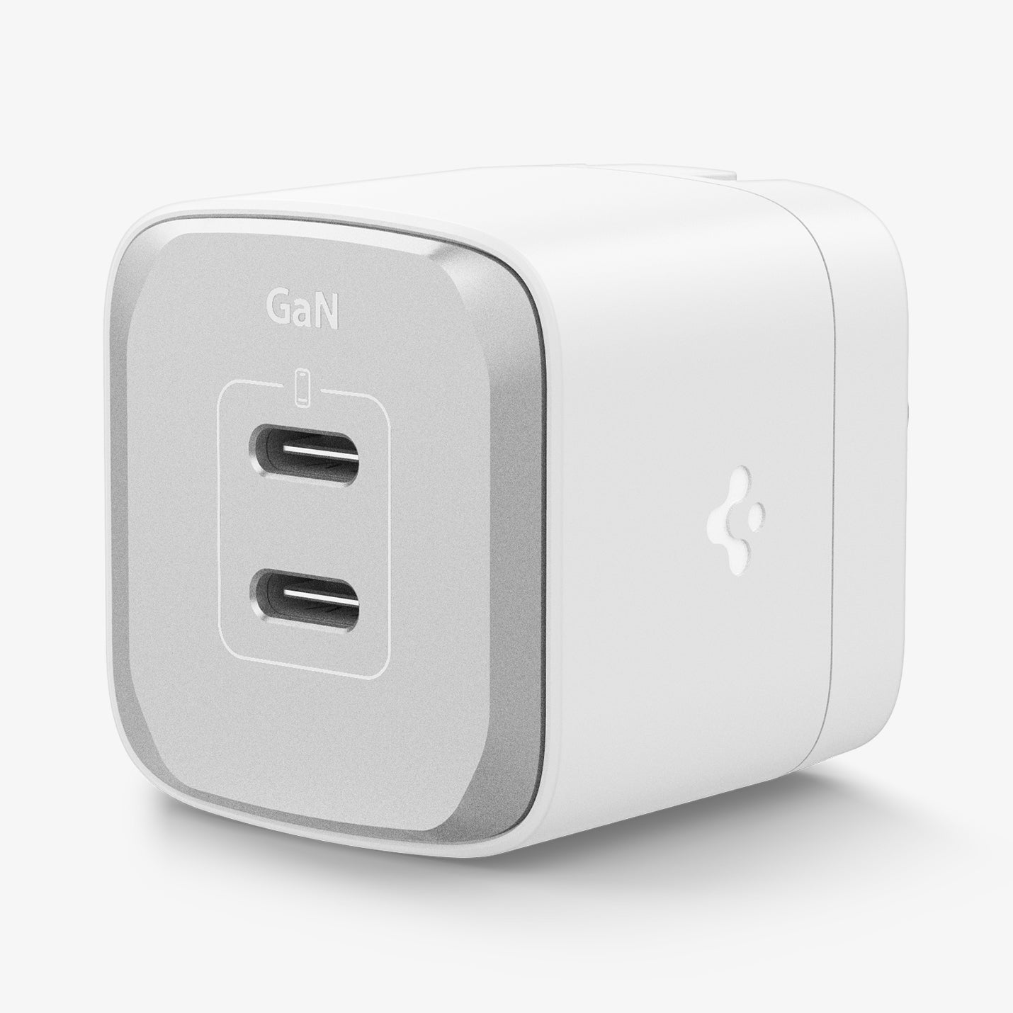 ACH05143 - ArcStation™ Pro GaN 352 Dual USB-C Wall Charger PE2202 in White showing the front and sides