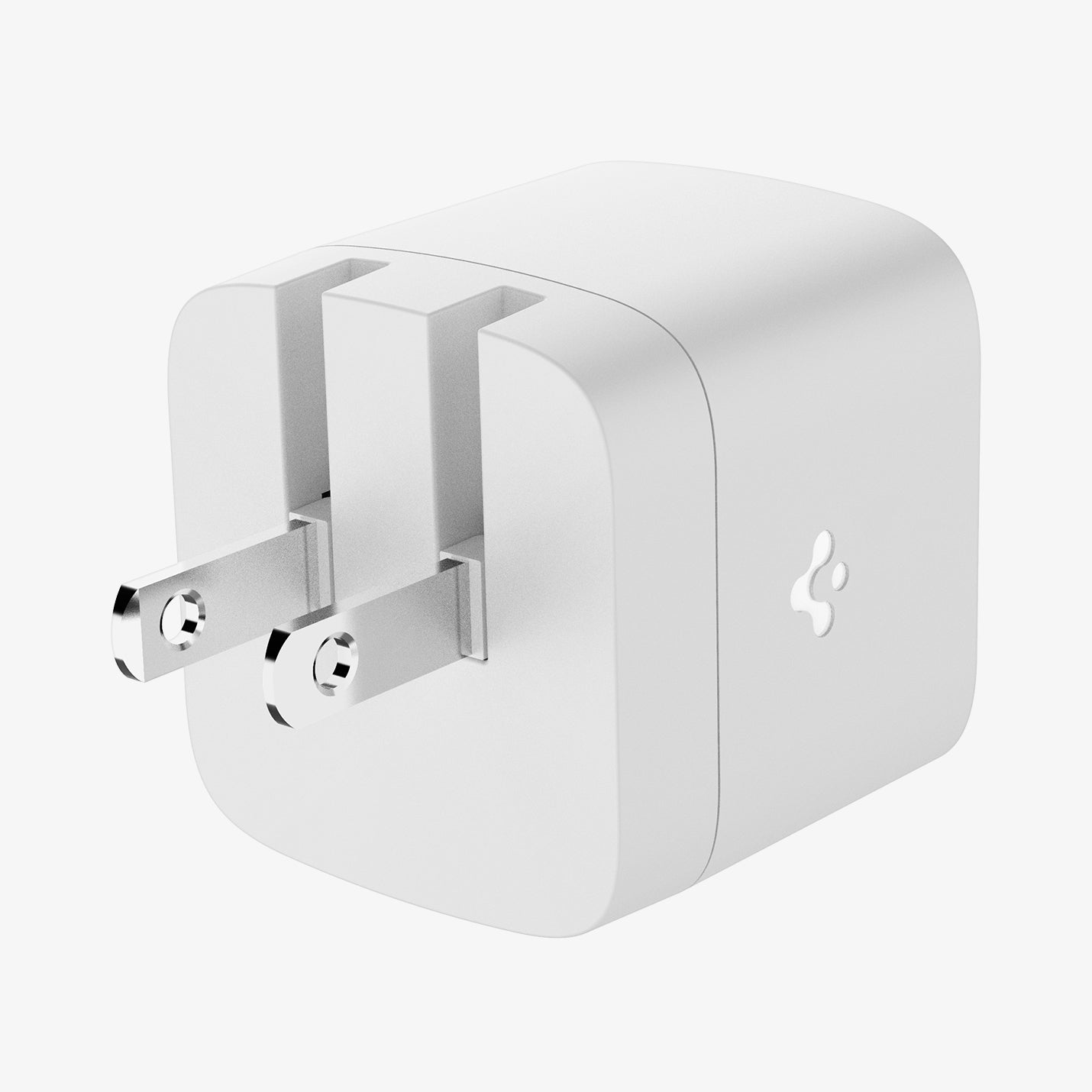 ACH05143 - ArcStation™ Pro GaN 352 Dual USB-C Wall Charger PE2202 in White showing the sides and bottom with power plug