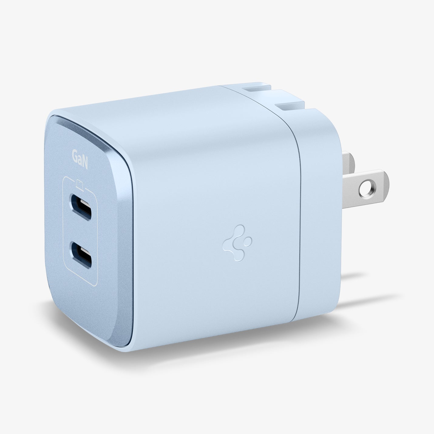 ACH05153 - ArcStation™ Pro GaN 452 Dual USB-C Wall Charger PE2203 in Sierra Blue showing the top and sides of a wall charger