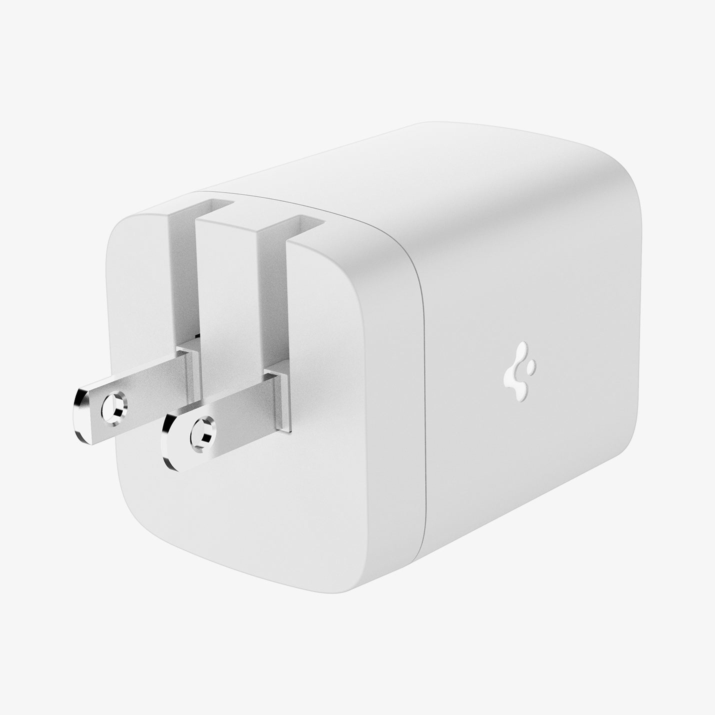 ACH05161 - ArcStation™ Pro GaN 652 Dual USB-C Wall Charger PE2204 in White showing both sides and bottom with power connector sticking out from the wall charger