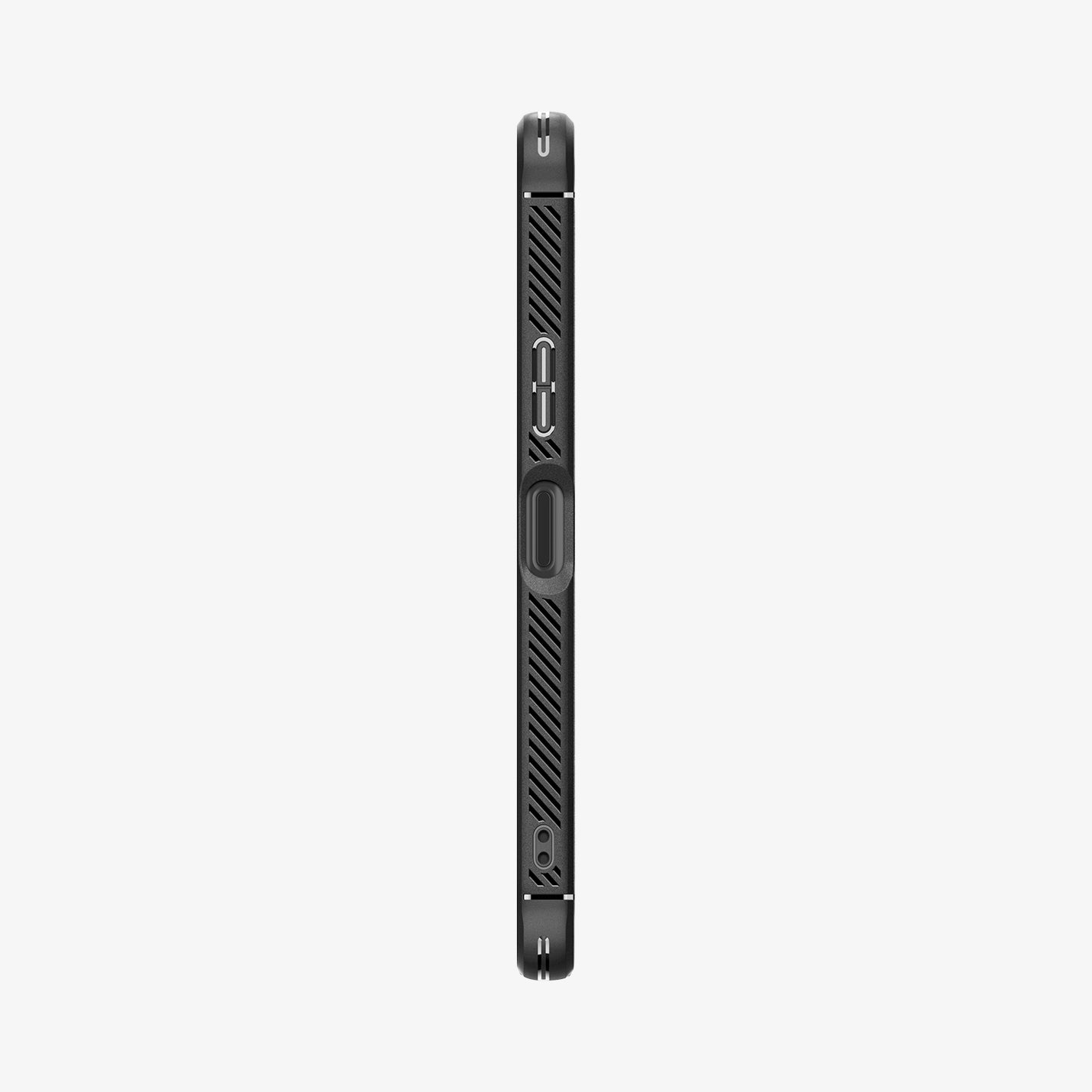 ACS06202 - Sony Xperia 10 V Case Rugged Armor in matte black showing the side