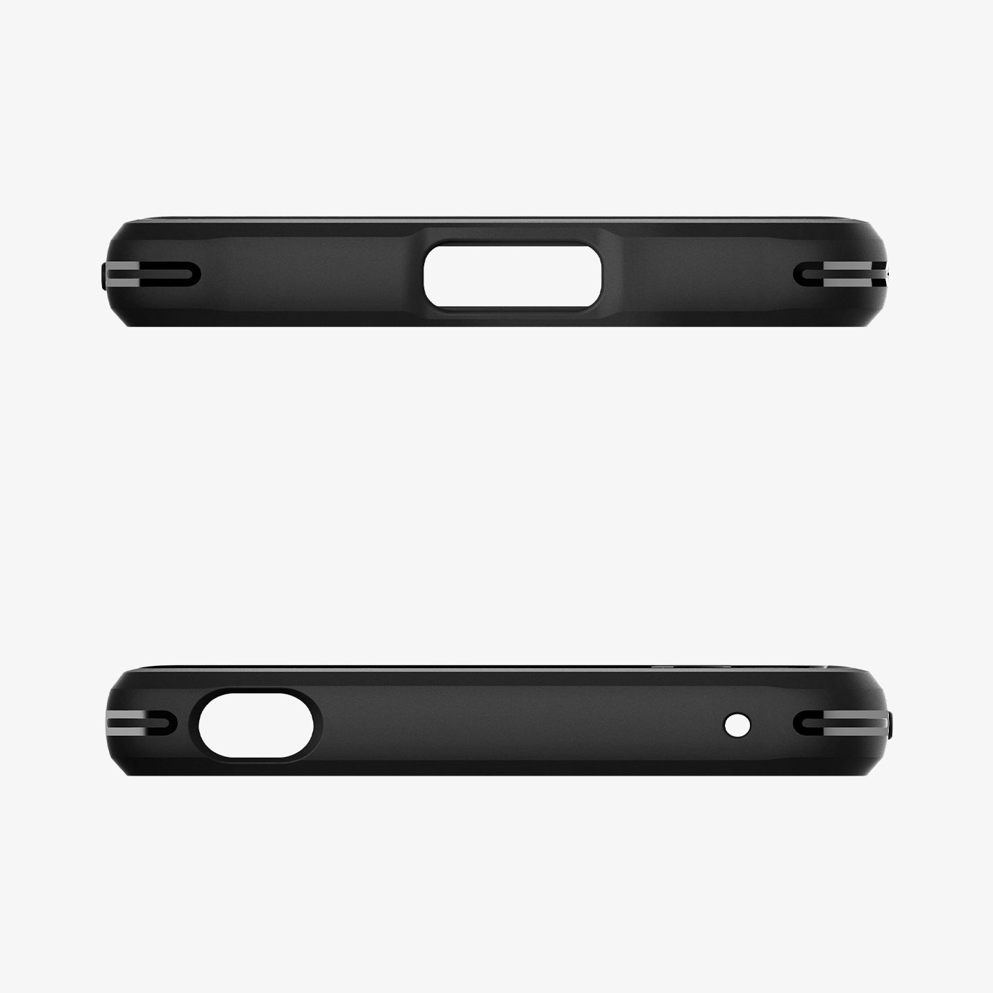 ACS04550 - Sony Xperia 1 IV Case Rugged Armor in matte black showing the top and bottom