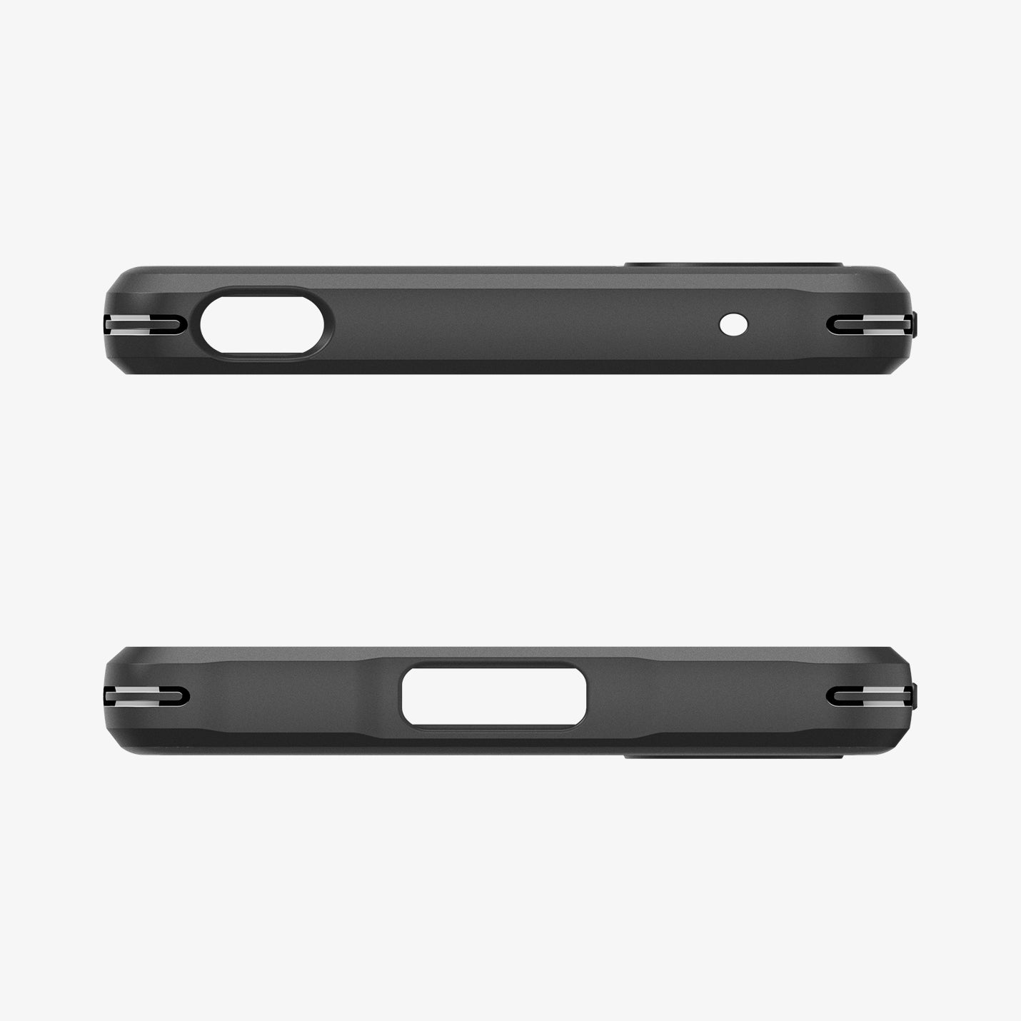 ACS06359 - Sony Xperia 5V Case Rugged Armor in matte black showing the top and bottom