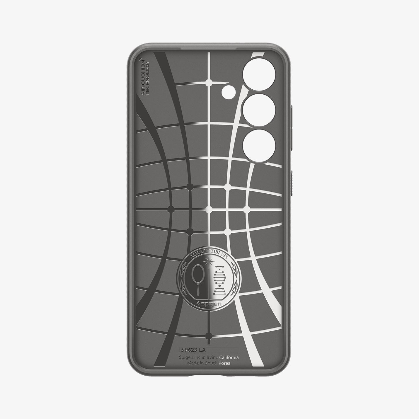 ACS07450 - Galaxy S24 Case Liquid Air in Granite Gray showing the inner case with spider web pattern