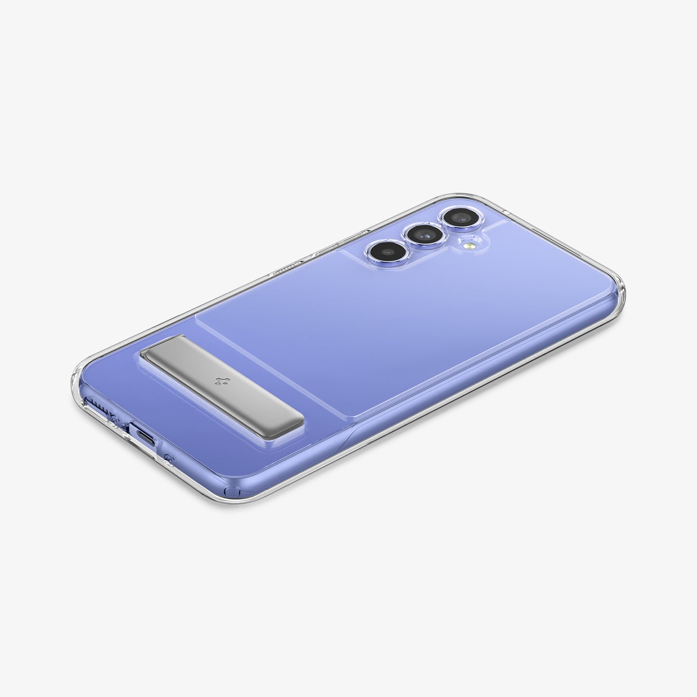 ACS05896 - Galaxy A54 5G Case Slim Armor in Crystal Clear showing the back, partial side and bottom on a flat surface