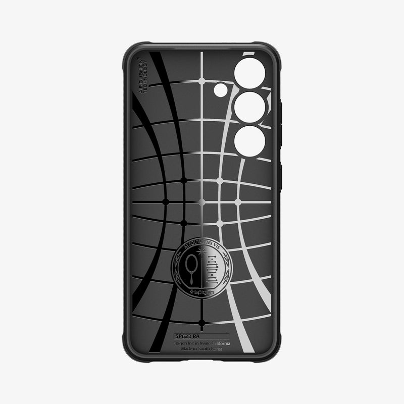 ACS07326 - Galaxy S24 Plus Case Rugged Armor in Matte Black showing the inner case with spider web pattern