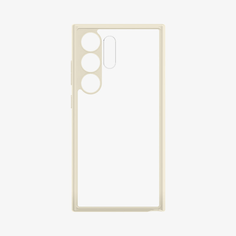 ACS07415 - Galaxy S24 Ultra Case Ultra Hybrid in Mute Beige showing the inner of a transparent back case with a lighter frame