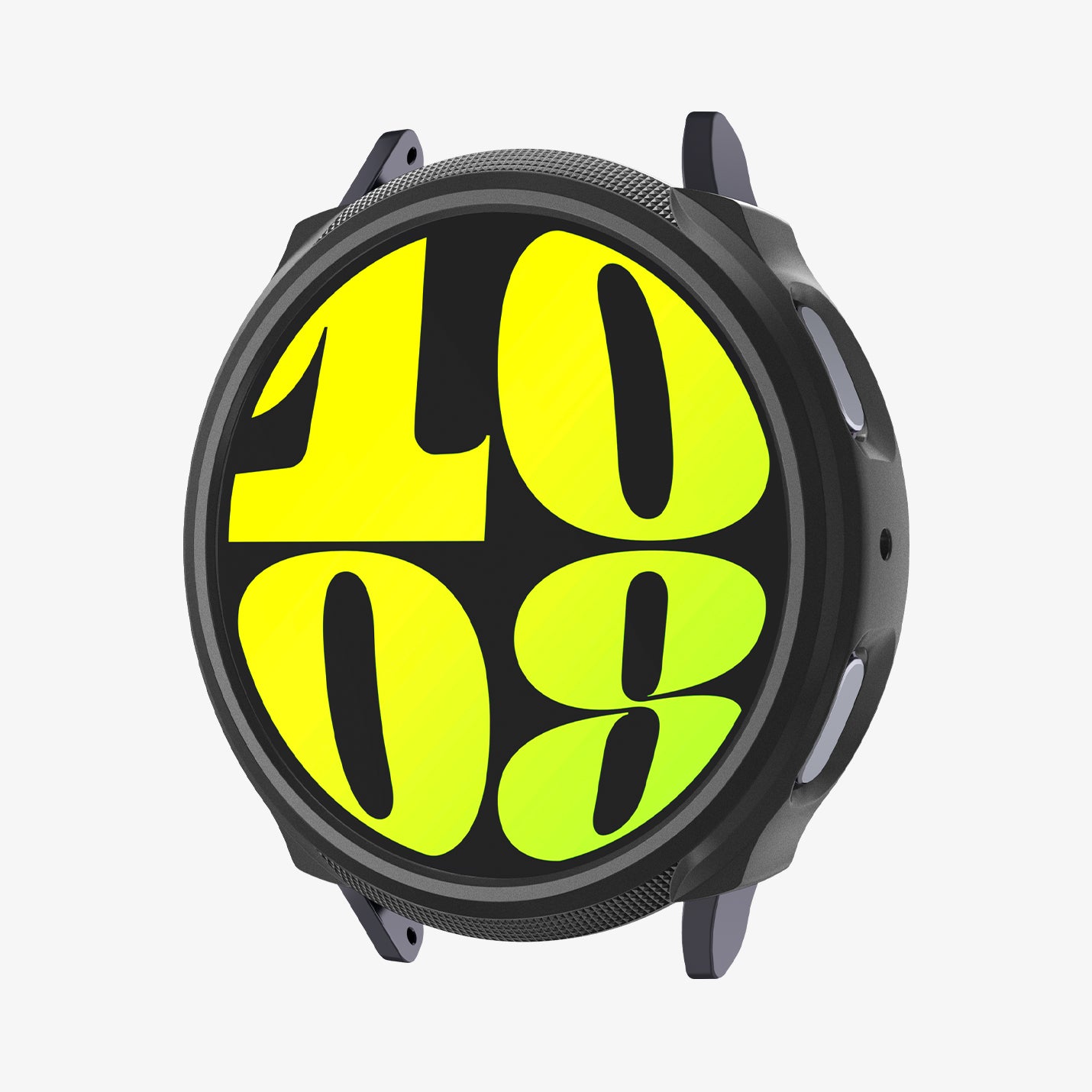 ACS07899 - Galaxy Watch 7 (40mm) Liquid Air in Matte Black showing the front face of the watch