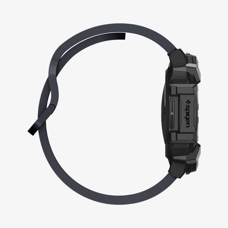 ACS08337 - Galaxy Watch 7 (44mm) Rugged Armor in Matte Black showing the side facing right