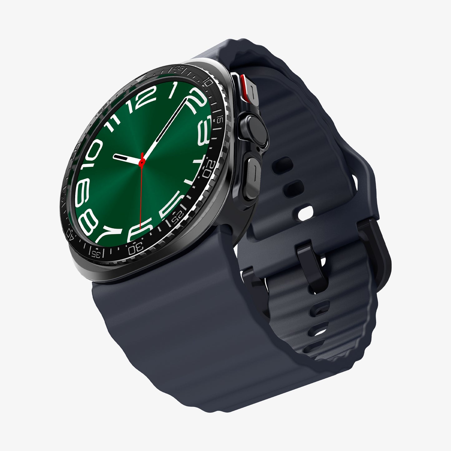 ACS08428 - Galaxy Watch Ultra (47mm) Bezel Tune in Black showing the front, side and bottom