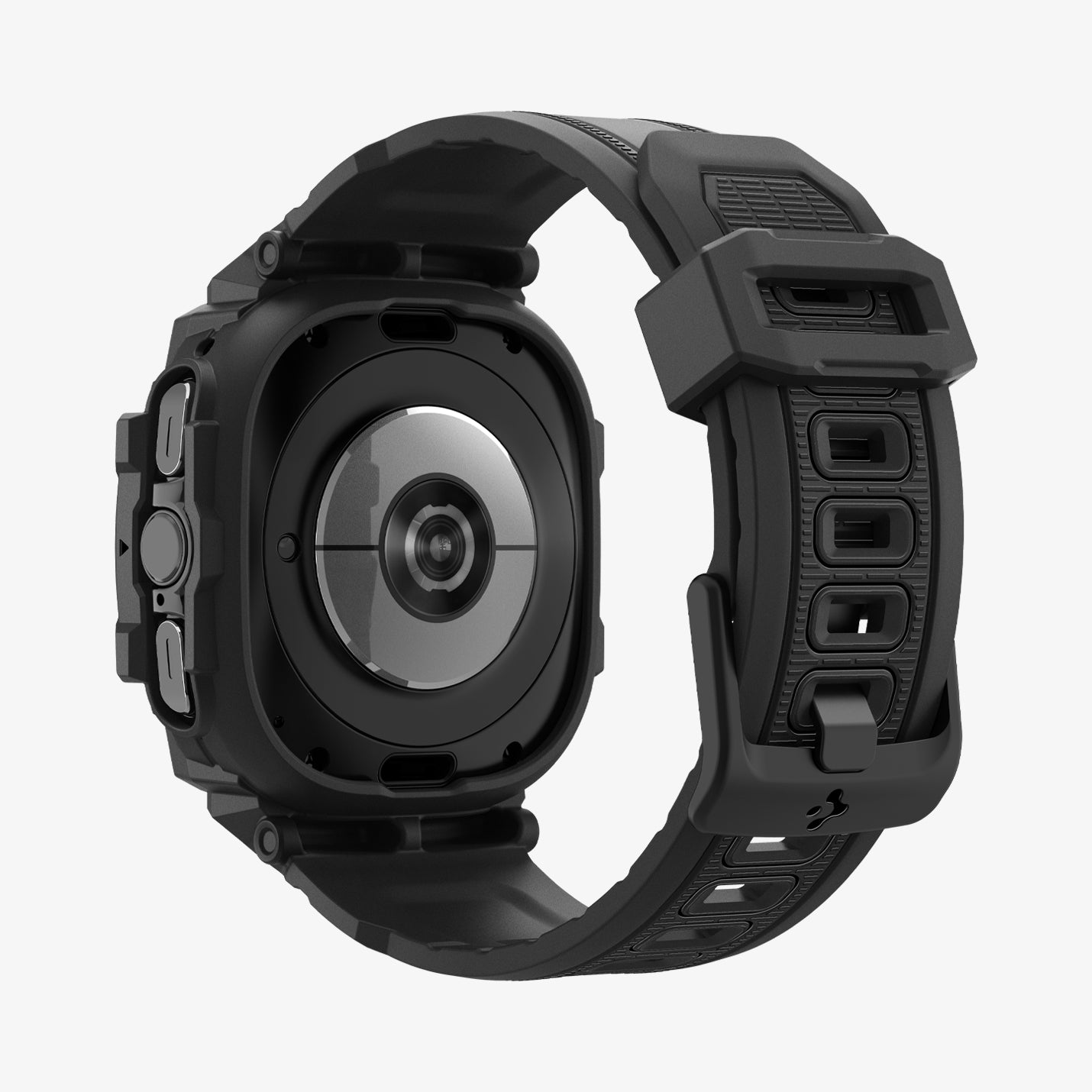 ACS08427 - Galaxy Watch Ultra (47mm) Rugged Armor Pro in Matte Black showing the back, partial inner and bottom