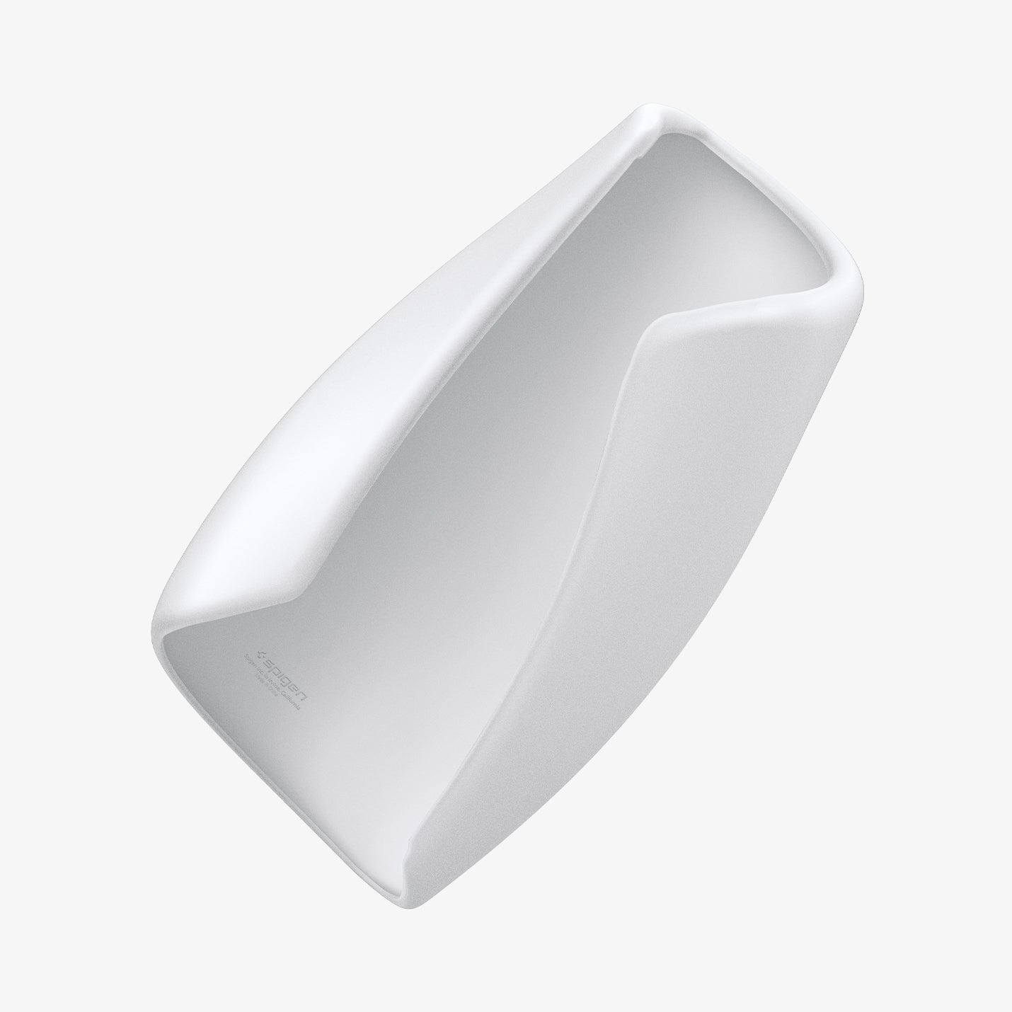 ACP07645 - Tesla Model Y & 3 Armrest Cover TO240 in White showing the cover bending to show the flexibility