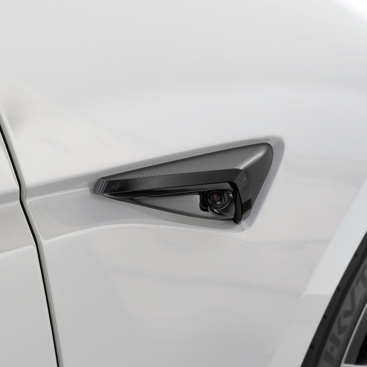 ACP07124 - Tesla Model 3 Highland Front Fender Camera Cover TO410 showing the front and partial sides