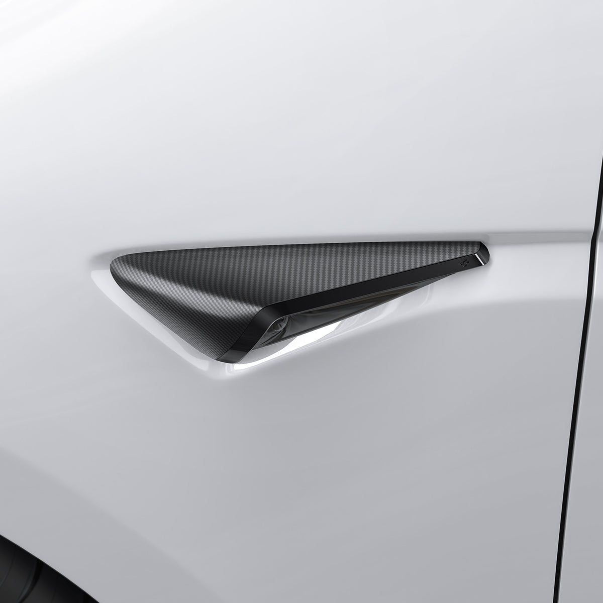 ACP07124 - Tesla Model 3 Highland Front Fender Camera Cover TO410 showing the top and partial side