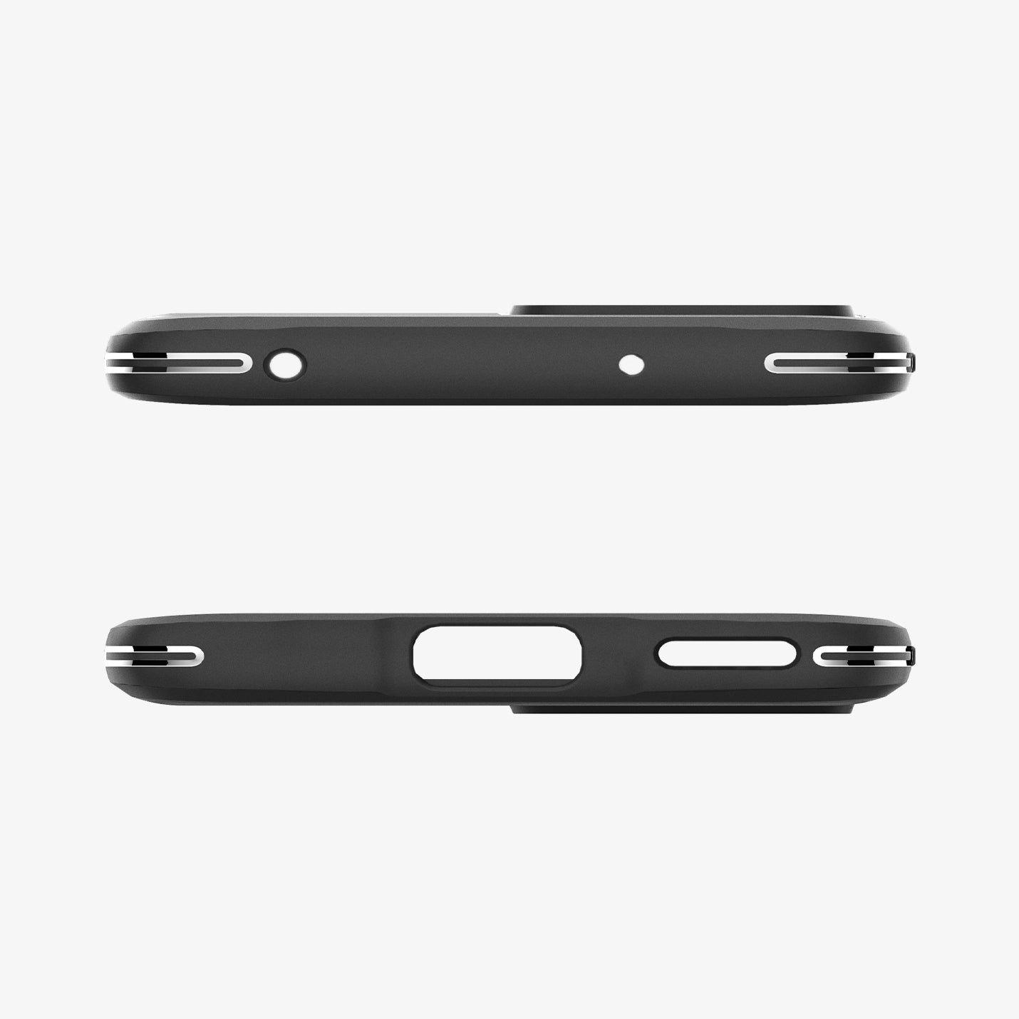 ACS05324 - Xiaomi 13 Lite Rugged Armor Case in Matte Black showing the top and bottom