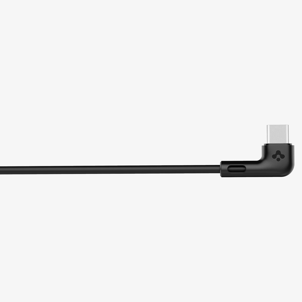 ACP07870 - Tesla Tap Pro Lock Wireless Car Mount ITLST90W in Black showing the  L-shaped usb-c cord